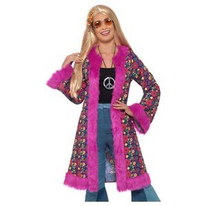 Smiffys Womens/Ladies 60s Hippie Coat / Pink/Multicolored